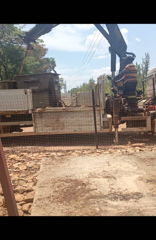 Offloading 500KVA Transformer at the workshop